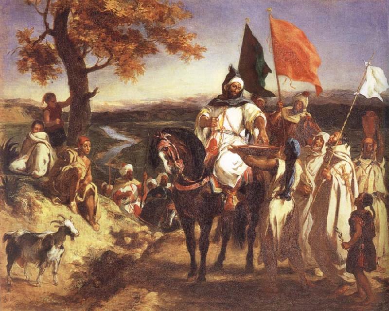 Eugene Delacroix Moroccan Chieftain Receiving Tribute